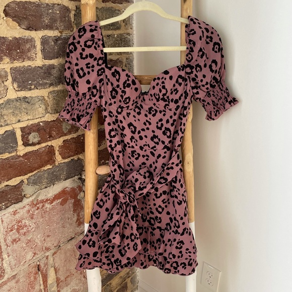 Majorelle Cameron Animal Print Mauve Bustier Dress - Picture 4 of 10